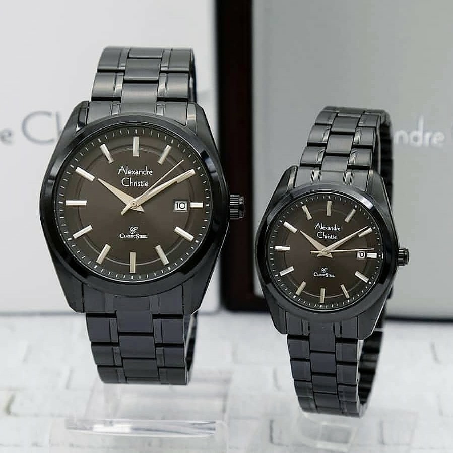 AC alexandre Christie AC 8618 couple original stainless steel hitam