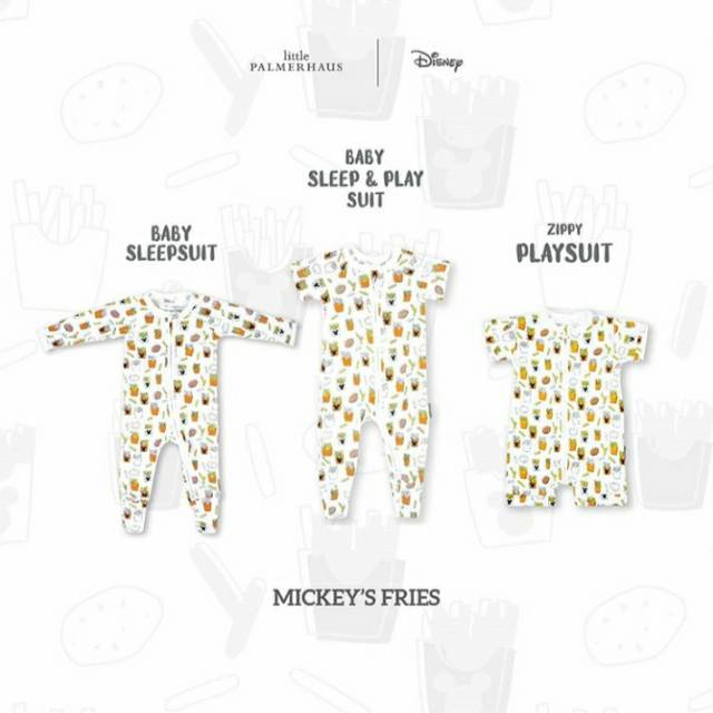 Sleepsuit bayi little Palmerhaus/ sleepsuit bayi premium/ baby sleepsuit terry palmer