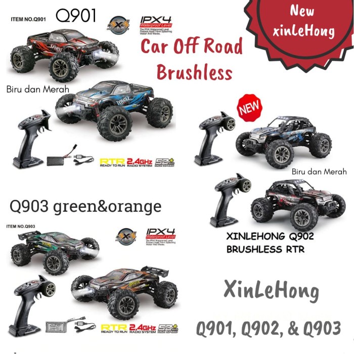 PROMO XINLEHONG Q901 Q902 Q903 2.4G 4WD RC CAR OFF ROAD 1/16 BRUSHLESS