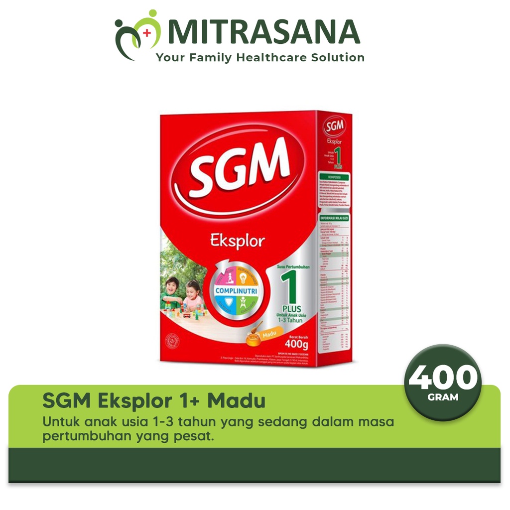 SGM Eksplor Aktif 1+ Pro-GressMaxx Vanilla  | Madu 400 Gr Susu Pertumbuhan