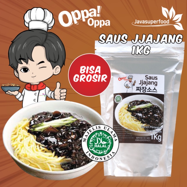 Saus Jjajang Halal Pasta Kedelai Hitam 1kg Saus jjajangmyeon Oppa!Oppa