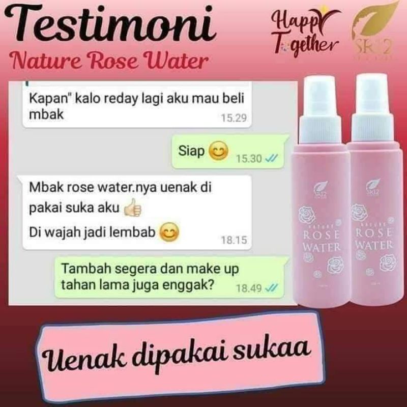 NATURE ROSE WATER SR12 / ROSE WATER SR12 / AIR MAWAR / FACE MIST