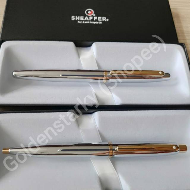 

Paket Sheaffer VFM Chrome GT: 1pcs Ballpoint + 1pcs Rollerball