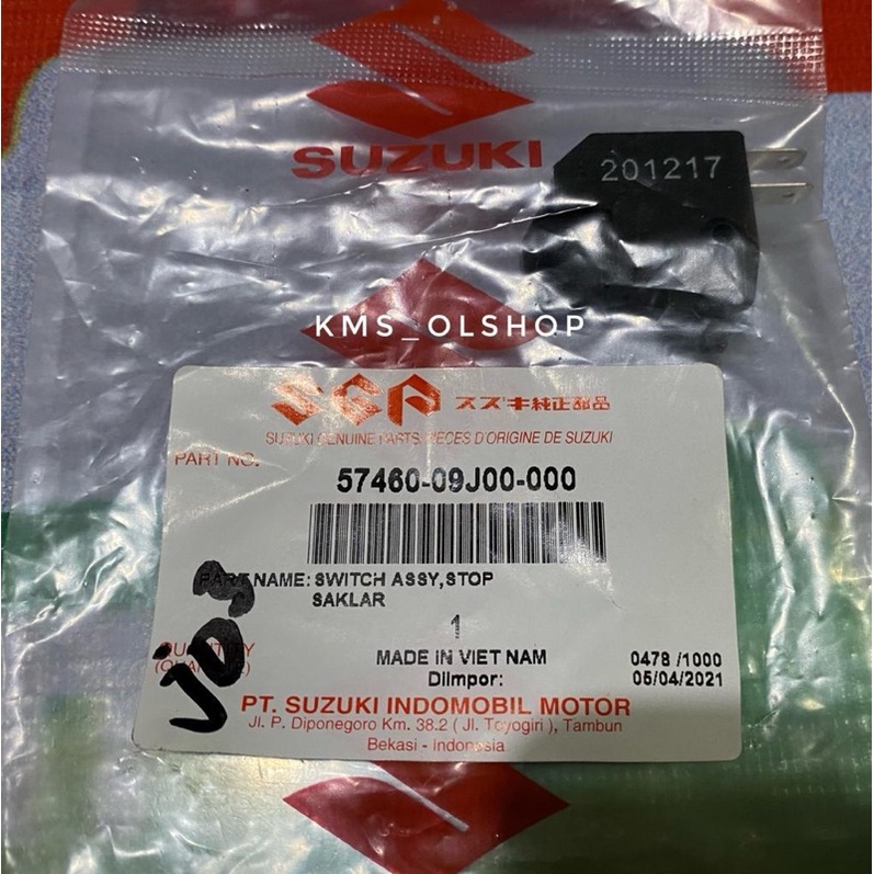 Switch Swit Rem Depan Suzuki Spin Skywave Skydrive Smash Shogun Satria FU Hayate NEX Lets Address Axelo Asli SGP 57460-09J00-000