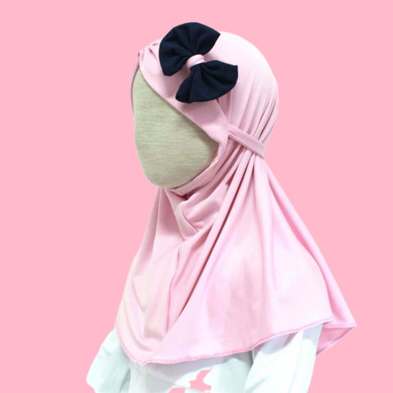 Jilbab Anak Pita Pinggir Jersey/Bergo Bayi/Hijab Anak Perempuan Pita