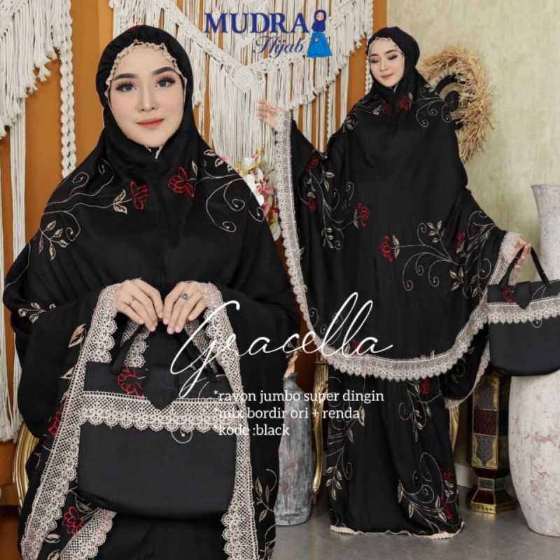 TERBARU TERMURAH ORIGINAL (Restock) Mukena Gracella by Mudra Hijab DI JAMIN REAL PICTURE | BAHAN ADE