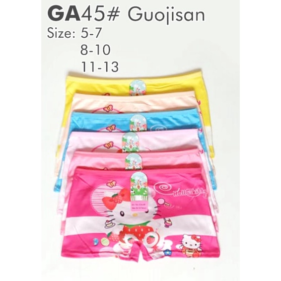 6 pcs Celana dalam boxer anak perempuan