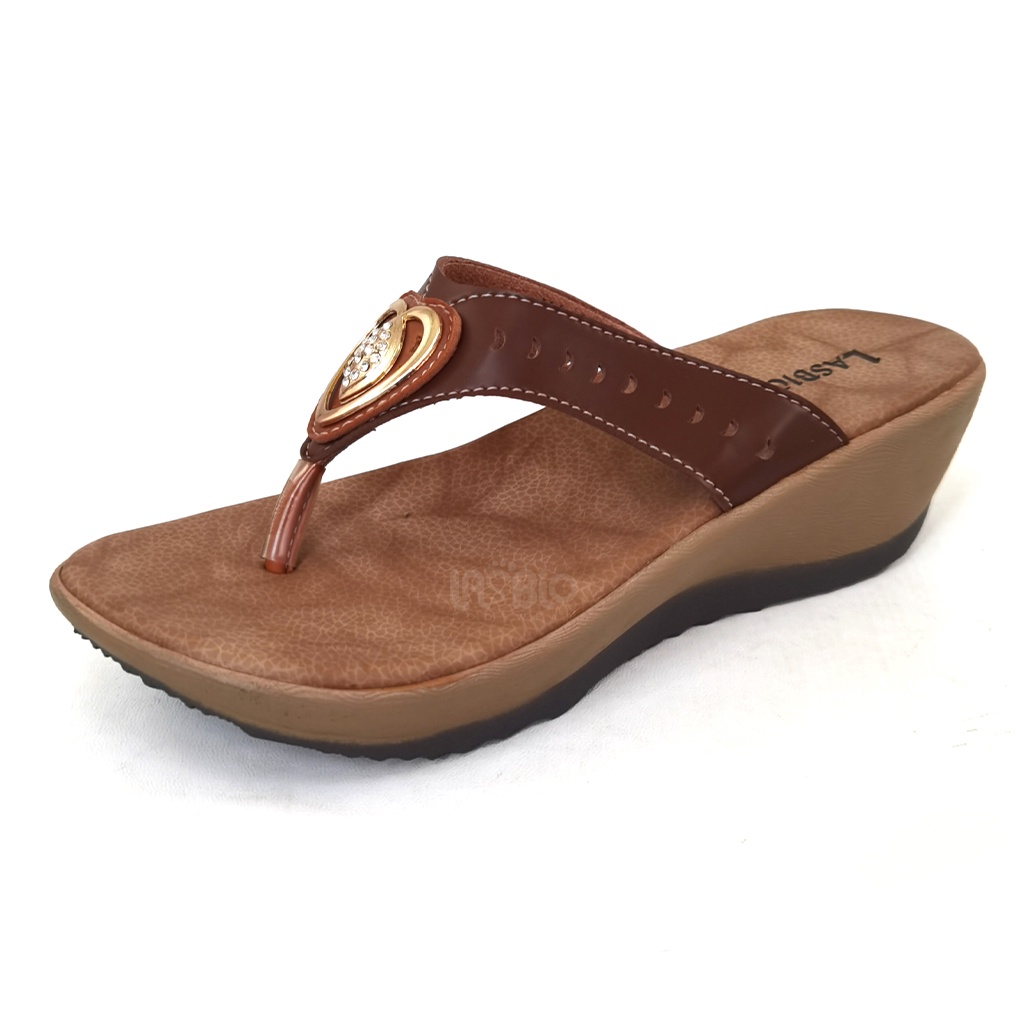 Sandal Jepit Wedges Kasual Wanita Lasbio HJ03