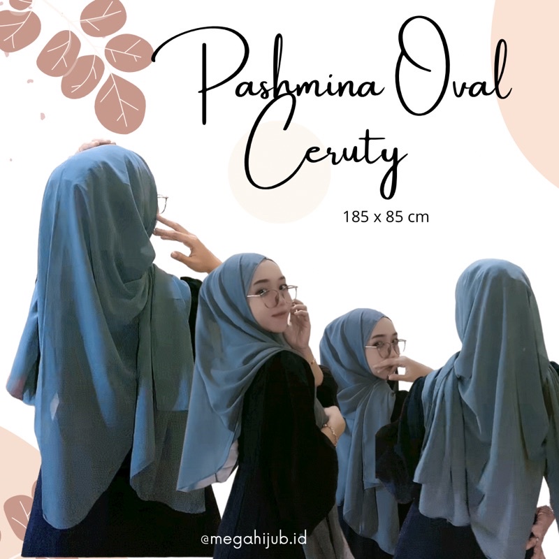 PASHMINA CURVE OVAL MALAYSIA BAHAN CERUTY (free bross)