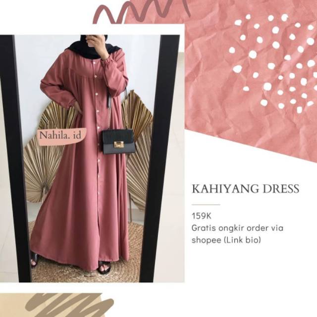 GAMIS / DRESS / DRESS LEBARAN / GAMIS MURAH / GAMIS KAHIYANG