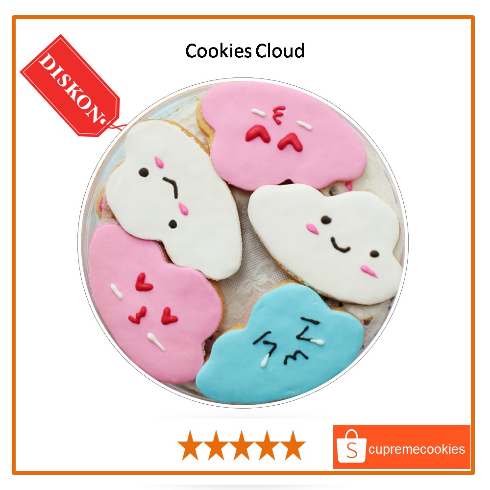 

Kue Kering Karakter Cookies Cloud| Cupreme Cookies