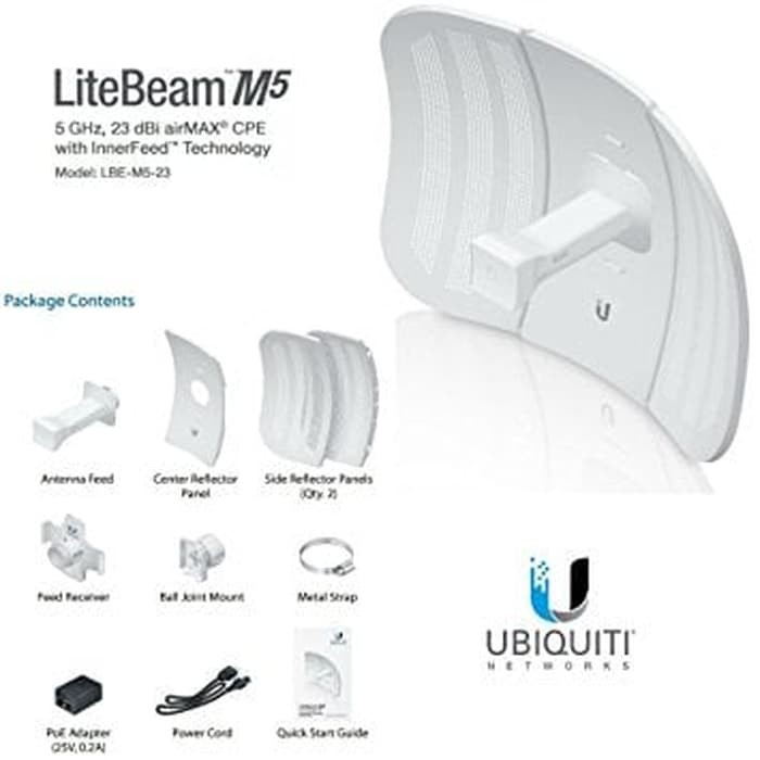 UBiquiti Lite Beam M5 23 Lbe M5 23 Litebeam M5 23dbi