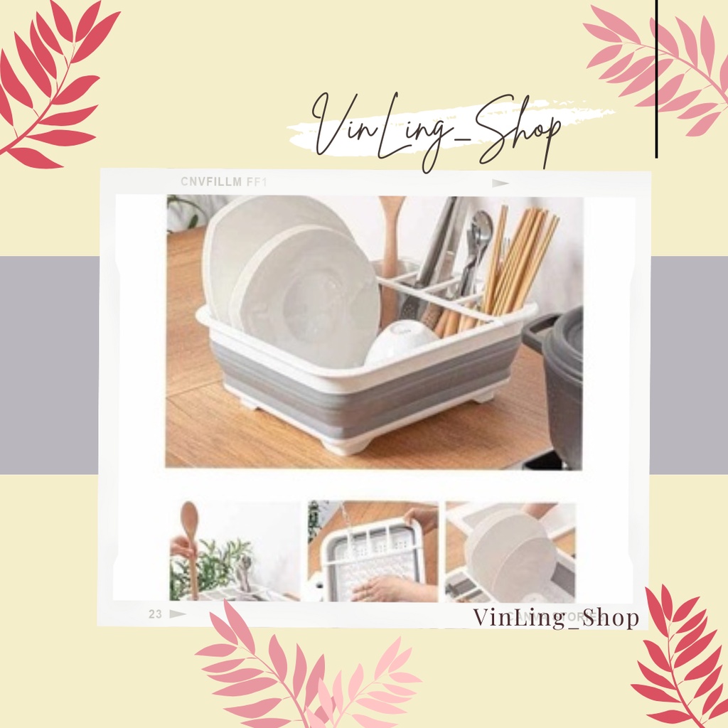 Pengering Piring Silikon Lipat/rak piring/tempat peniris piring/tempat penyimpanan piring/tempat pir