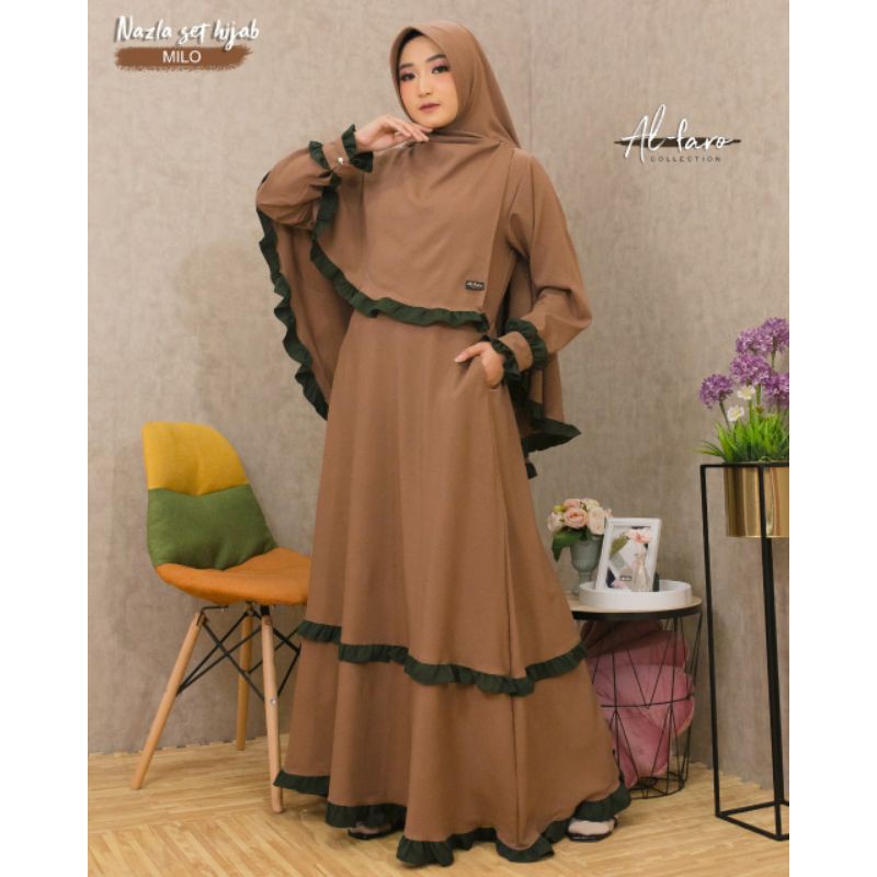 NAZLA,,set hijab original ALFARO