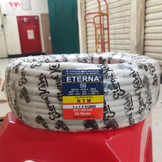 Kabel ETERNA NYM 3X1.5 @50MTR (JNT,JNE, NINJA,SHOPEE,IDEXPRESS)