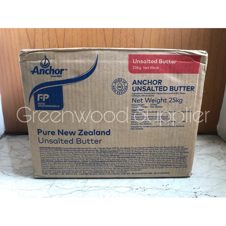 

( Buku Import ) Butter Unsalted Anchor 25kg