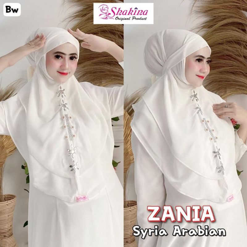 Jilbab instan Bergo Ceruti Zania Syria Arabian Ori Shakina Hijab-Broken white