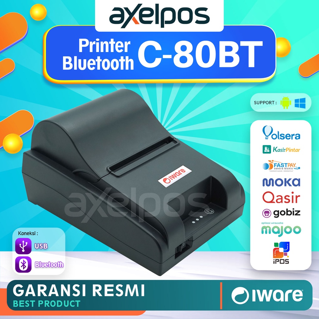 PRINTER BLUETOOTH KASIR THERMAL 80MM IWARE C80BT