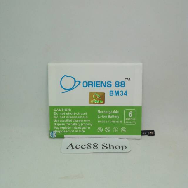 Baterai Batre Battery Double Power Xiaomi Redmi Mi Note BM34 OR88/ Oriens88