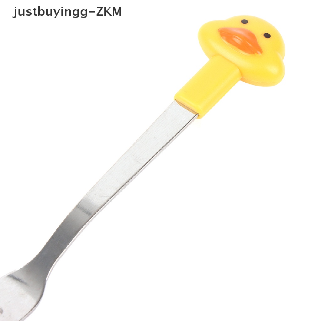 [justbuyingg] 6pcs/Set Cute Cartoon Duck Stainless Steel Dessert  Mini Salad Fruit Fork [zkm]