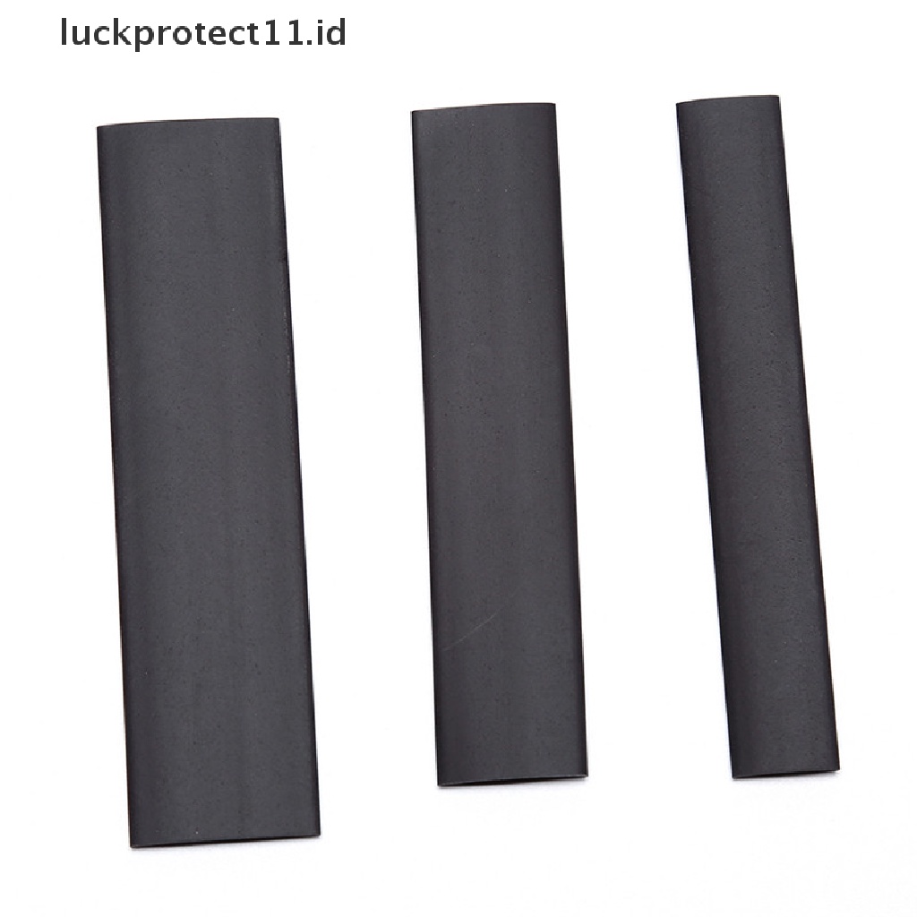 //HG&amp;ID// Fashion 127Pcs Black Glue Weatherproof Heat Shrink Sleeving Tubing Tube Assortment Kit .