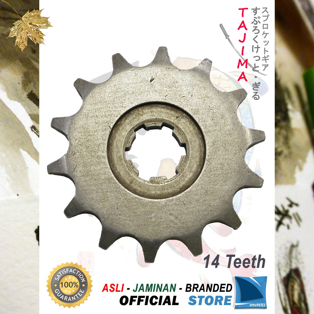 Gigi Tarik 13T ~ 14T KAWASAKI Kaze, Kaze R Gir Depan - Front Sprocket Gear TAJIMA