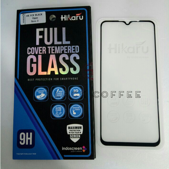 Tempered glass full oppo reno 3 screen guard Hikaru FCV