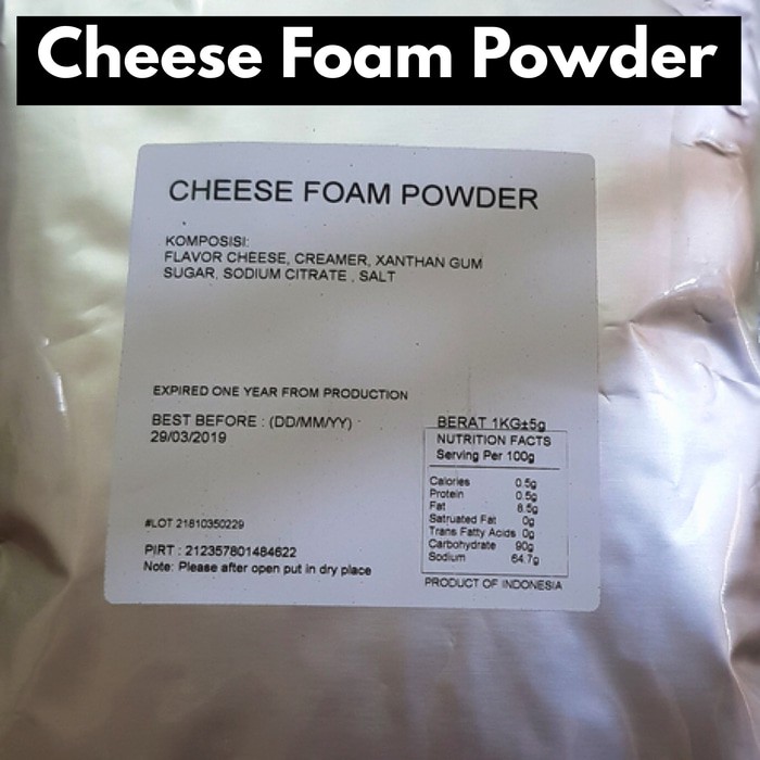 

Cheese Foam Powder / Bubuk Cheese Tea 250 gr