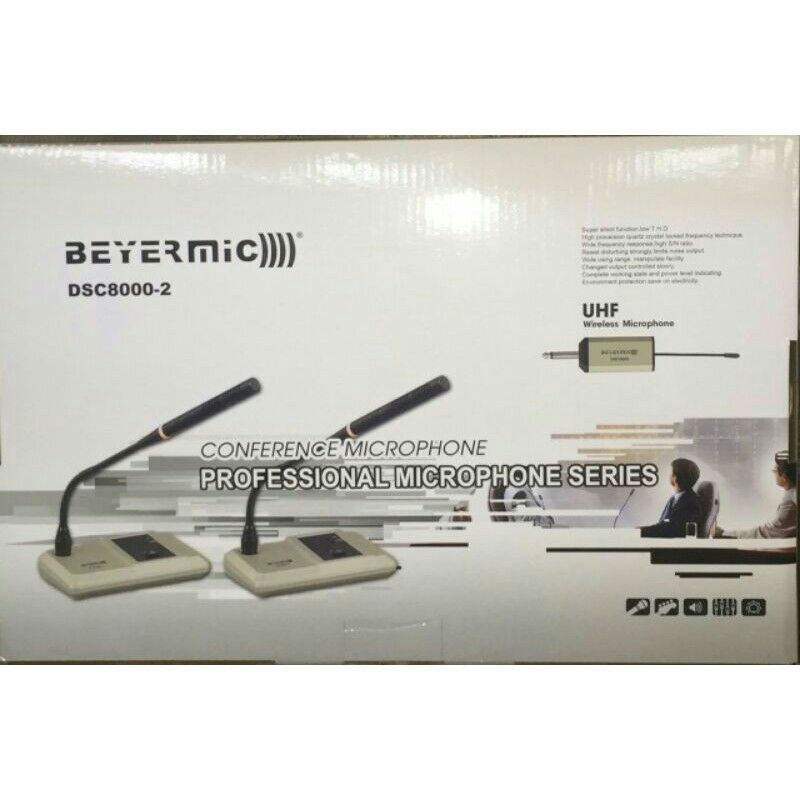Mic Podium Wireless Conference Beyermic DSC 8000-2 -- 2buah Mic Podium