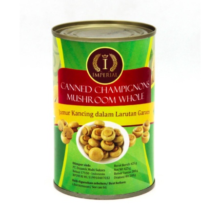 

Gg01Hh Imperial Mushroom Whole Jamur Kancing Dalam Larutan Garam 425Gr Ds01Gkk