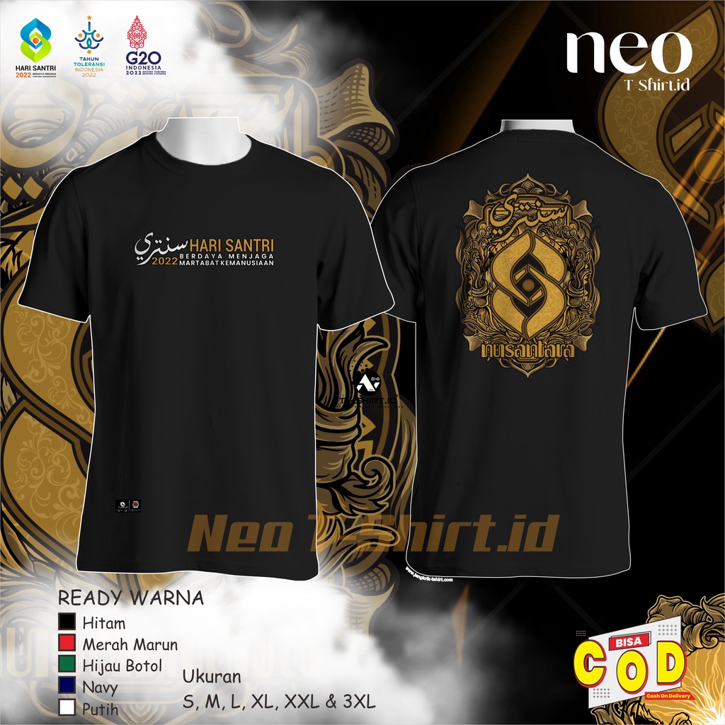 Jual Kaos Hari Santri 2022 Santri Nusantara Type 4 Pendek