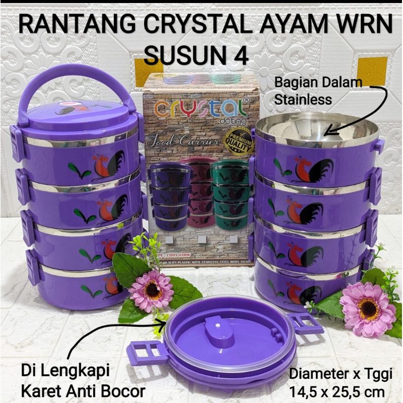 RANTANG CRYSTAL AYAM WARNA UNGU ( SUSUN 4 ) 1