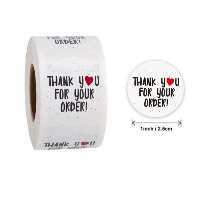 

$$$$] Sticker Label Thank You Stiker Kemasan Kado Kue Cake Hampers - Kode A
