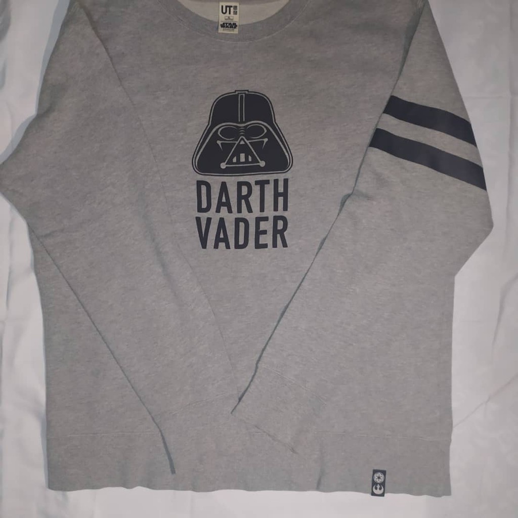 Jaket Sweater Crewneck Unisex Outerwear Branded Murah UNIQLO Starwars DART VADER ORIGINA