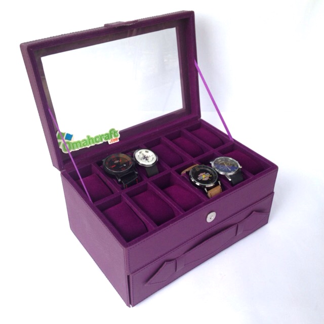 Kotak Tempat Jam Tangan dan Kacamata / Watch Box organizer and Glasses Box Tempat Arloji