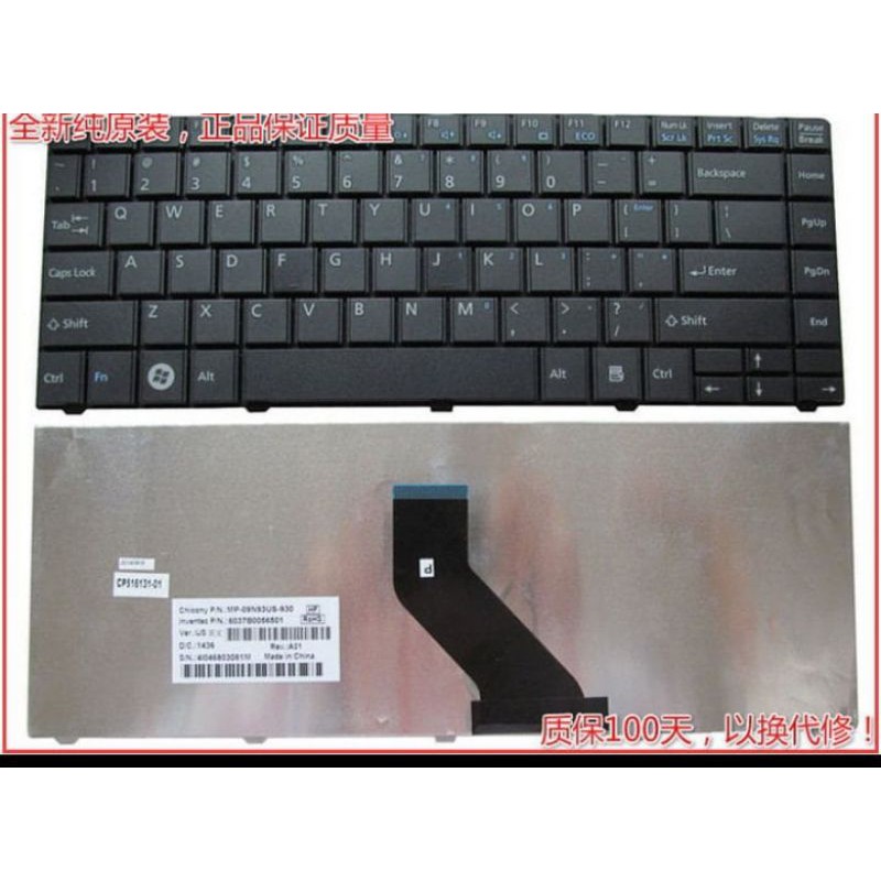 ORI Keyboard Fujitsu Lifebook LH530 LH531 LH520 LH701 BH531 - Hitam