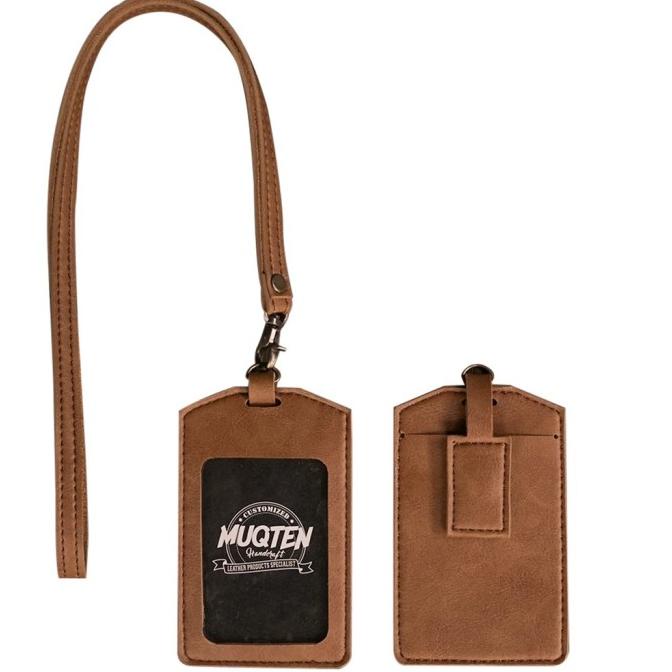 

Name Tag Id Card Holder Patuk Kalung Id Badge Leather Clip Gantungan M Terlaris