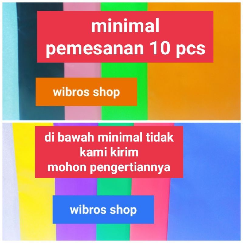 

10 pcs kertas kado polos kertas glossy berwarna