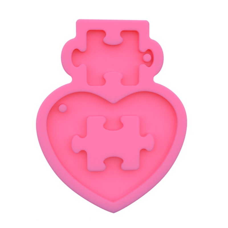 SIY  Super Glossy Love Heart Keychain Crystal Epoxy Resin Mold Pendant Silicone Mould