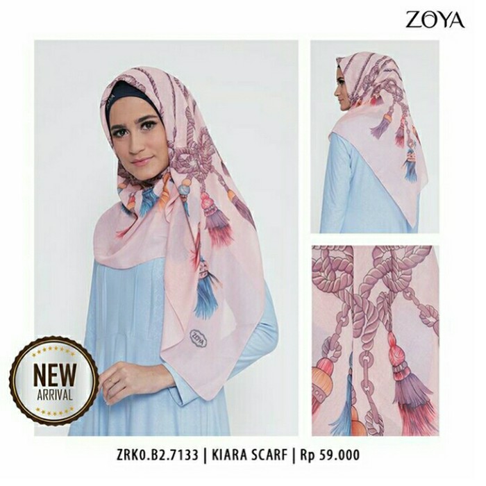 Hijab Kerudung Segi Empat KIARA Scarf ZOYA Original