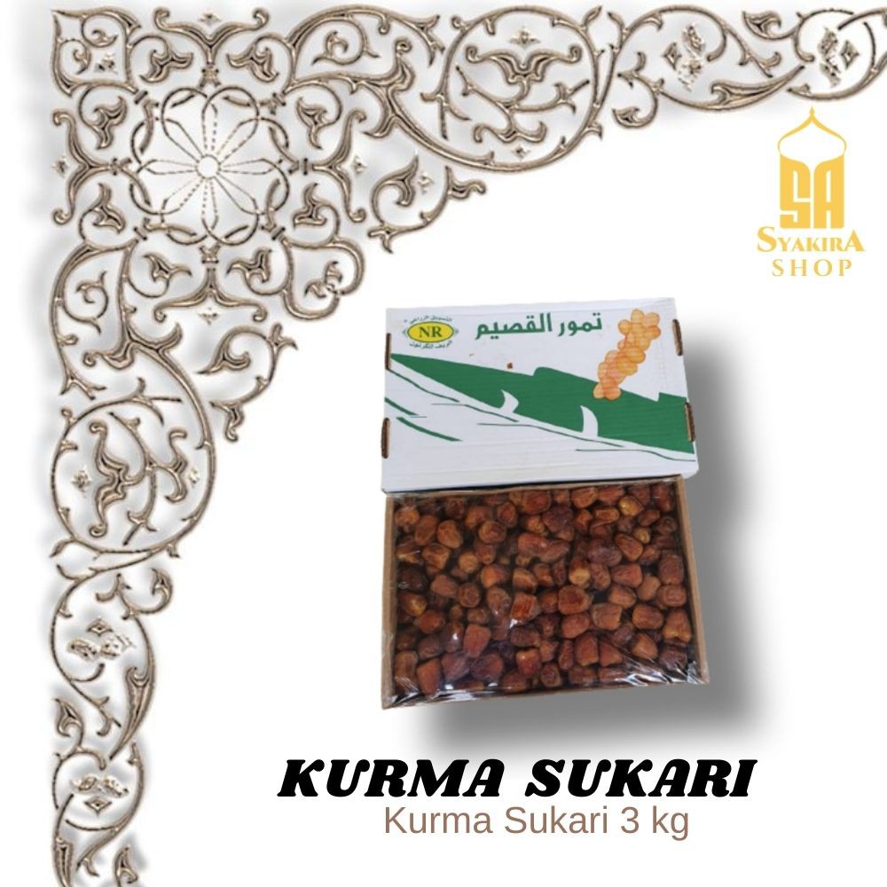 

Kurma Sukari Basah Dus 3 Kg Basah Lembut Premium Original Asli dari Madinah [BISA COD]