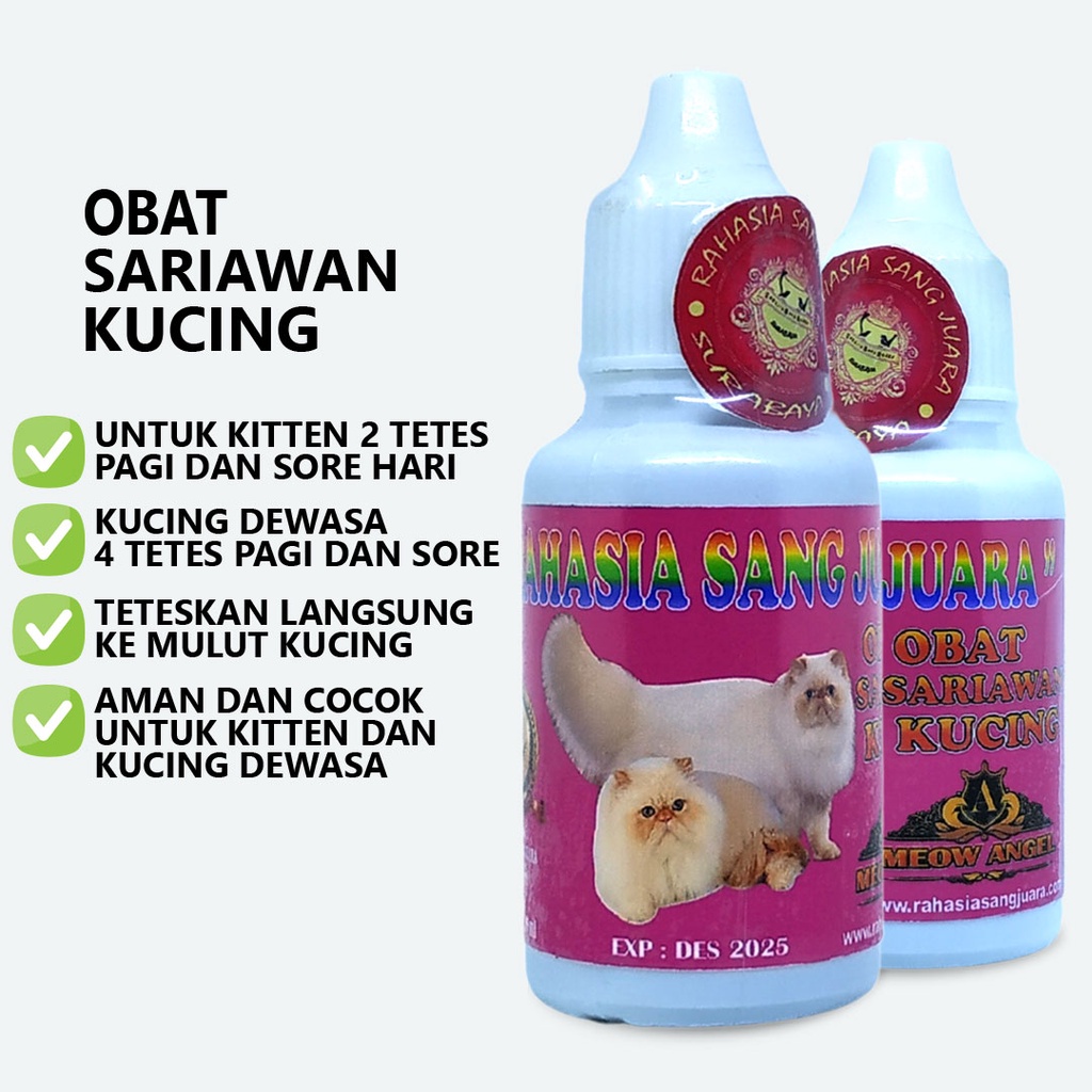 OBAT SARIAWAN DAN RADANG TENGGOROKAN GUSI KUCING AMPUH UNTUK KITTEN DAN KUCING DEWASA