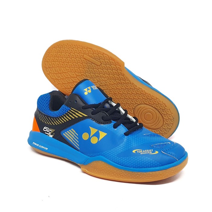 [COD] Sepatu Yonex Power Cushion Badminton White Premium Original Vietnam - Biru Oren, 39