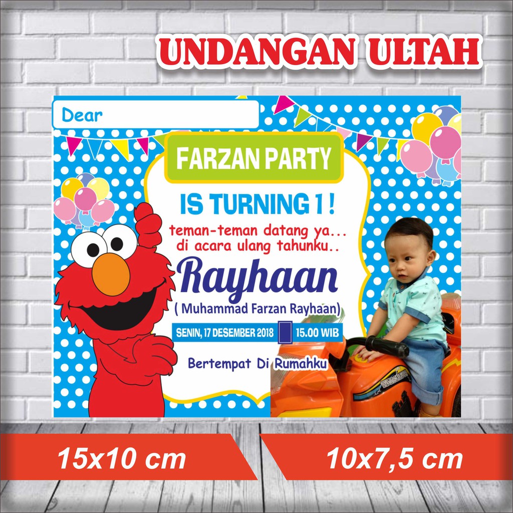 Undangan Unik / Undangan Cantik / Undangan Ultah / Undangan Ulang Tahun