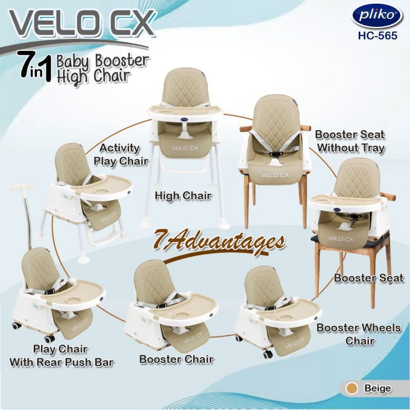 Pliko Baby High Chair Velo Kursi Makan Bayi