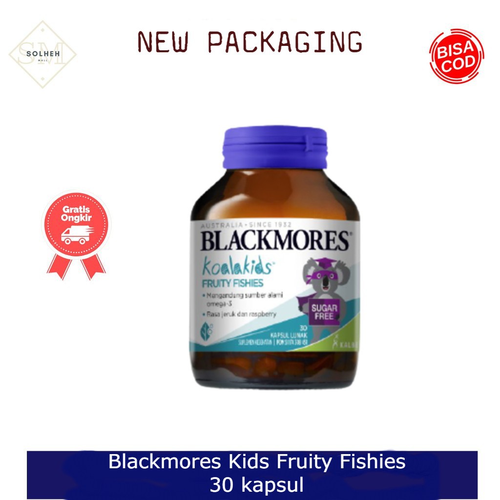 Blackmores Kids Fruity Fishies Bpom Kalbe 30 Kapsul Omega 3 Anak