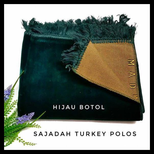 TERMURAH SAJADAH POLOS WARNA HIJAU BOTOL 