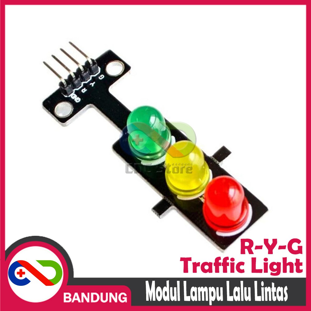 MODUL LED LAMPU LALU LINTAS TRAFFIC LIGHT MODUL 5V 8MM R-Y-G ARDUINO