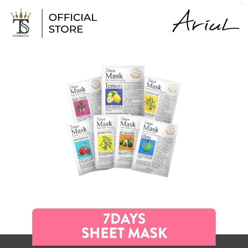 ARIUL 7days Mask Sheet 20g - Ori BPOM