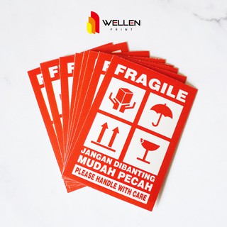 Sticker Fragile Murah / Cetak Stiker Pecah Belah Kemasan